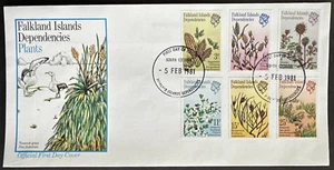 Falkland Islands Dependencies 1981 FDC Plants Cachet w/6 Stamps Sc# 1L53-1L58 - Picture 1 of 2