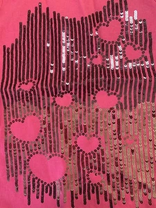 Justice Girl’s Gorgeous Sequins Heart Fluorescent Pink Tank Top 12 - Picture 1 of 6