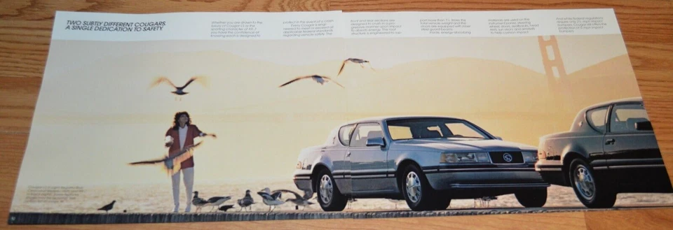 1987 MERCURY COUGAR XR7/RS ANÚNCIO DE REVENDEDOR ORIGINAL 87 - Imagem 1 de 2