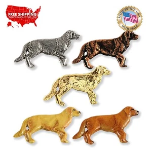 Pin o imán de nevera Pewter Golden Retriever para perro, D390F, hecho en EE. UU. - Imagen 1 de 7