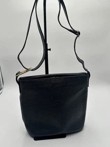 FENDI VINTAGE Should Bag, Navy Leather Old Epi - Picture 1 of 18