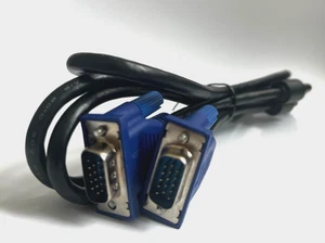 VGA Kabel 2m Monitorkabel 15-polig Full HD PC & Laptop, Monitor, TV, Beamer - Bild 1 von 2