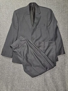 Lauren Ralph Lauren Anzug Herren 42 kurz grau Nadelstreifen Wolle Zweiteiler 36x30 Hose - Bild 1 von 24