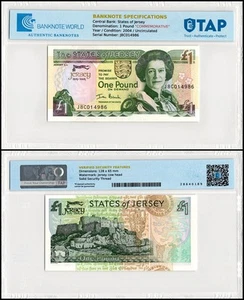 Jersey 1 Pound, 2004, P-31, UNC, Commemorative, Authenticated Banknote - Picture 1 of 1