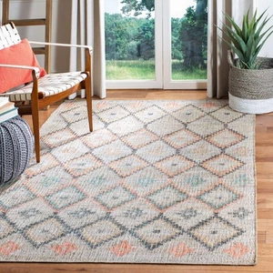 Kilim Collection Area Rug - 8' x 10', Beige & Gold, Handmade Moroccan Boho Ju... - Picture 1 of 7