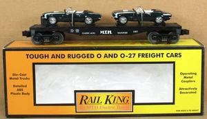 MTH Railking 30-7670 MTH Transport Flatcar w/(2) '67 Cameros O-Gauge NOS - Picture 1 of 4