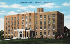 JAMESTOWN ND JAMESTOWN HOSPITAL VINTAGE LINEN POSTCARD 081725 U - Picture 1 of 2