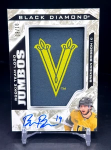 2024-25 UD Black Diamond Brendan Brisson Team Logo Jumbos Rookie Patch Auto /10 - Picture 1 of 2