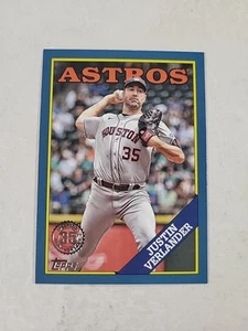 2023 Topps Series 1 Justin Verlander #T88-13 Retro 1988 Blue Border - Picture 1 of 3