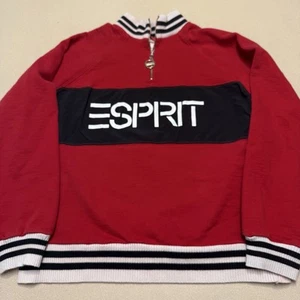 Vintage Esprit Long Sleeve 1/4 Zip Sweatshirt Women’s Medium - Picture 1 of 13