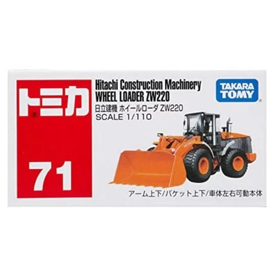 Tomica 71 Hitachi ZW220 Wheel Loader Diecast Vehicle scala 1/110 Takara Tomy - Immagine 1 di 4