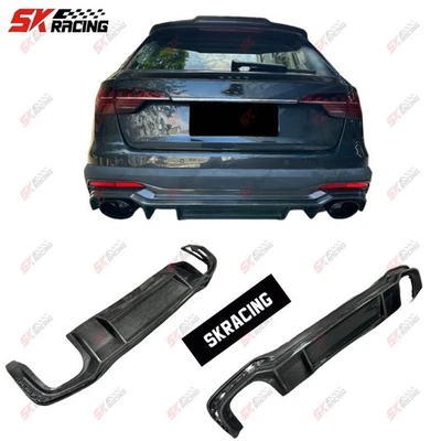 Kits de lábios difusor traseiro forjado/fibra de carbono adequados para Audi A4 allroad 20-25 - Imagem 1 de 4