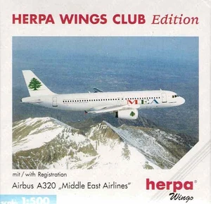 Herpa Wings -Club Edition von 1999 - Airbus A320- Middle East Airlines - 1:500 - Bild 1 von 4