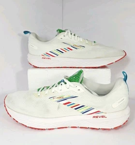 Brooks Revel 6 Mens Shoes Sz 14 D Running Athletic White Green Red Sneakers - Picture 1 of 21