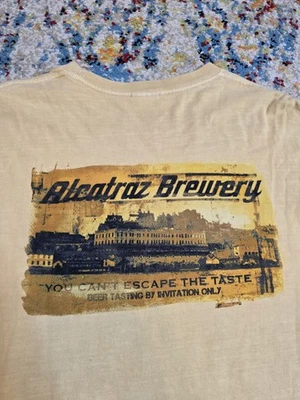 Vintage Y2k Alcatraz Brewery San Francisco Beer Dyed Long Sleeve Graphic T-Shirt - Image 1 of 4