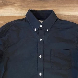 Band Of Outsiders Oxford Shirt Mens Large Black Cotton Button Down USA - Picture 1 of 12