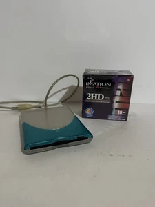 VST Technologies USB Diskettenlaufwerk mit Discs FDUSB-M gebraucht blau/türkis MAC - Bild 1 von 9