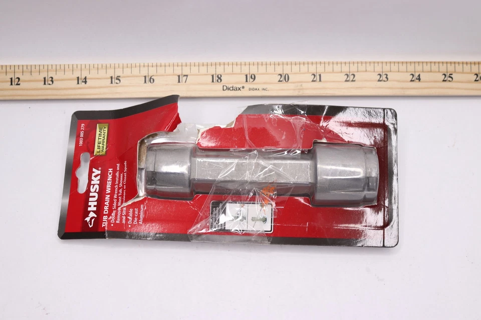 Husky Llave de drenaje de bañera de doble extremo 9,76" x 7,28" x 1,69" 1003 005 279 Foto 1 de 4
