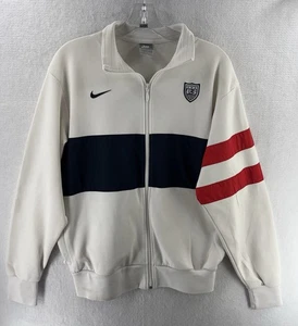 Neu Vintage Nike USA Fußball weiße Hymne Trainingsjacke durchgehender Reißverschluss Herren M USMNT - Bild 1 von 13