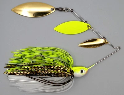 HARDWIRED BAITS Custom Spinnerbait ~ Emerald Shiner ~ 1/2 oz Triple Blade Bait Ball