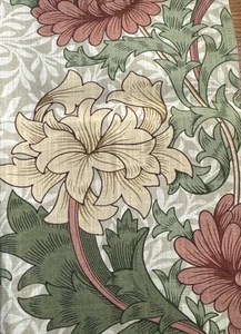 MORRIS & CO CHRYSANTHEMUM RUSSET Performance Fabric Indoor & Outdoor Sample #24 - Picture 1 of 10