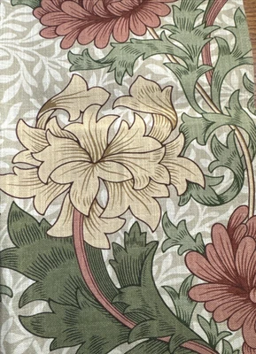 MORRIS & CO CHRYSANTHEMUM RUSSET Performance Fabric Indoor & Outdoor Sample #24 - Image 1 of 4