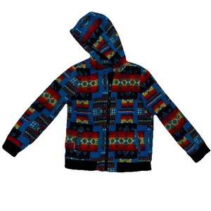 Native Print Jacket Xantenri Kids 12 Navajo Print Lined Fleece Hooded Jacket - Picture 1 of 7