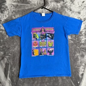 Knoebels Haunted Mansion Kids Horror T-Shirt Youth Medium Blue Short Sleeve - Picture 1 of 7