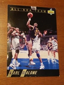 1992 1993 UPPER DECK ALL NBA TEAM BASKETBALL CARD KARL MALONE AN4 - Picture 1 of 2