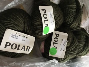 8 Skeins Dark Green POLAR Yarn LANG Switzerland Made in Italy 100% wool New - Picture 1 of 1