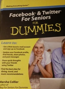 Facebook & Twitter for Seniors for Dummies Hardcover Marsha Collier Pre-owned  - Picture 1 of 2