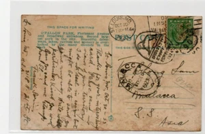 USA STAMP P.C 1923 ST LOUIS W BRITISH EMPIRE EXHIBITION 1924 TO MALACCA - Picture 1 of 2