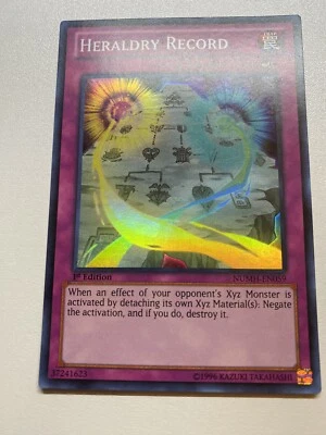 Yugioh Heraldry Record 1st Edition Super Rare NUMH-EN059 LP - Image 1 of 4