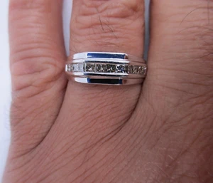14K White Gold Diamond Wedding Band Diamond=1.05 Carats F-SI1 Value=$5,950 - Picture 1 of 7