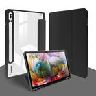 For Samsung Galaxy Tab A7 A8 S6 Lite S7 S8+ Ultra Pu Leather Case Cover Pen Slot