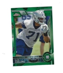 2015 Topps Chrome Green Refractors #135 La'el Collins RC DALLAS COWBOYS - Picture 1 of 1