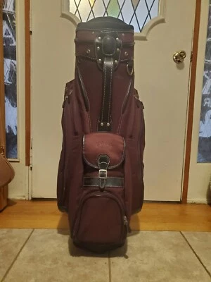 Callaway 6 Way Divider Cart Golf Bag W Rain Cover Burgundy - Image 1 of 4