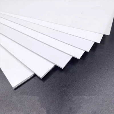 4Pc 8"x8"x0.04" White ABS Styrene Plastic Flat Sheet Plate Board DIY Model Craft - Image 1 of 4