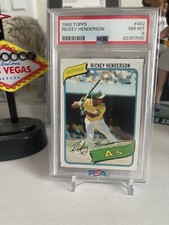 1980 Topps #482 RICKEY HENDERSON Rookie HOF PSA 8- Centered Beauty!! 🔥