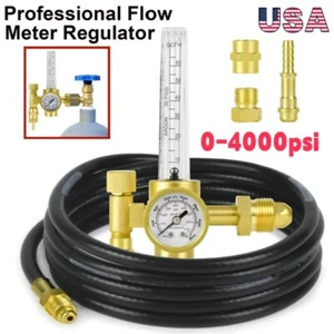 CO2 Argon Flow Meter Gas Regulator Gauge Mig Tig Weld Regulator CGA580 Upgraded - Picture 1 of 35