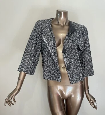 nicola waite Size2, AUS10 Silk Embroidered Jacket - image 1 of 4