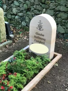 Grabeinfassung Einfassung Urnengrab Naturstein Bordstein Umrandung Sandstein NEU - Bild 1 von 12