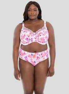 GODDESS KAYLA SUMMER BLOOM UNDERWIRE BANDED BRA & BRIEF SET SIZE 36FF / 14FF 14 - Picture 1 of 1