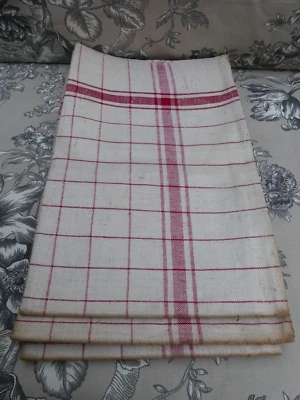 3 Torchons anciens neufs LIN années 60 jamais lavés 61cmX80cm à nettoyer - Photo 1/4