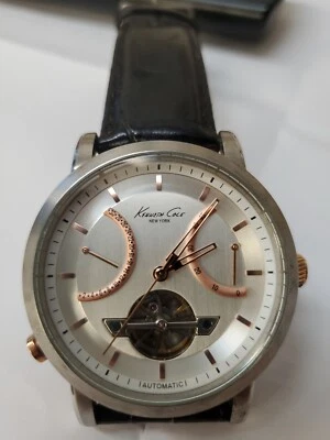 Kenneth Cole KC8014 Automatico Potenza Reserve Indicatore Orologio A126-14 - Immagine 1 di 4