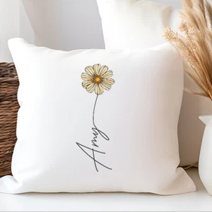 Personalised Daisy Cushion - Picture 1 of 6