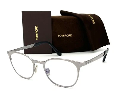  Tom Ford FT5732-B 014 Light Ruthenium  / Blue Block 52mm Eyeglasses TF5732-B - Image 1 of 3