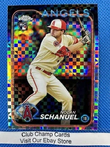 2024 #274 Nolan Schanuel Topps Chrome Baseball X-Fractor RC Angels - Bild 1 von 2