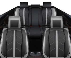 Juego completo de fundas de asiento de coche deportivas de cuero PU gris para asiento Fiat Volvo - Imagen 1 de 5