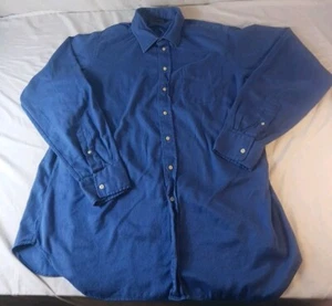 Tom James Executive Collection Button Hemd Herren 2XL Blau Streifenmuster - Bild 1 von 12